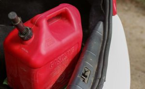 gas spill in car trunk