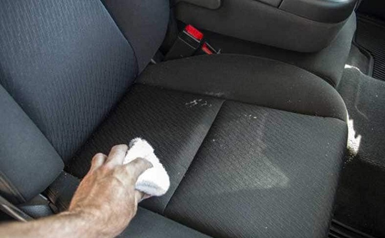 cleaning vomit on car seat
